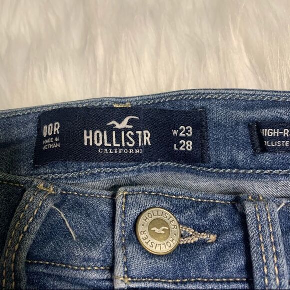TEEN'S Hollister distressed blue jeans, pre-teen, W23 L28 - Picture 6 of 9